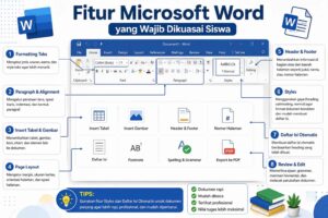 gambar panduan fitur microsoft word lengkap untuk membuat tugas sekolah