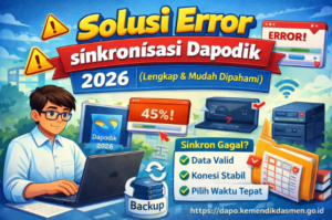 Solusi Error Sinkronisasi Dapodik 2026 (Lengkap & Mudah Dipahami)
